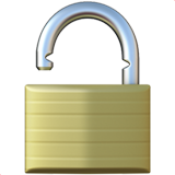 unlocked padlock